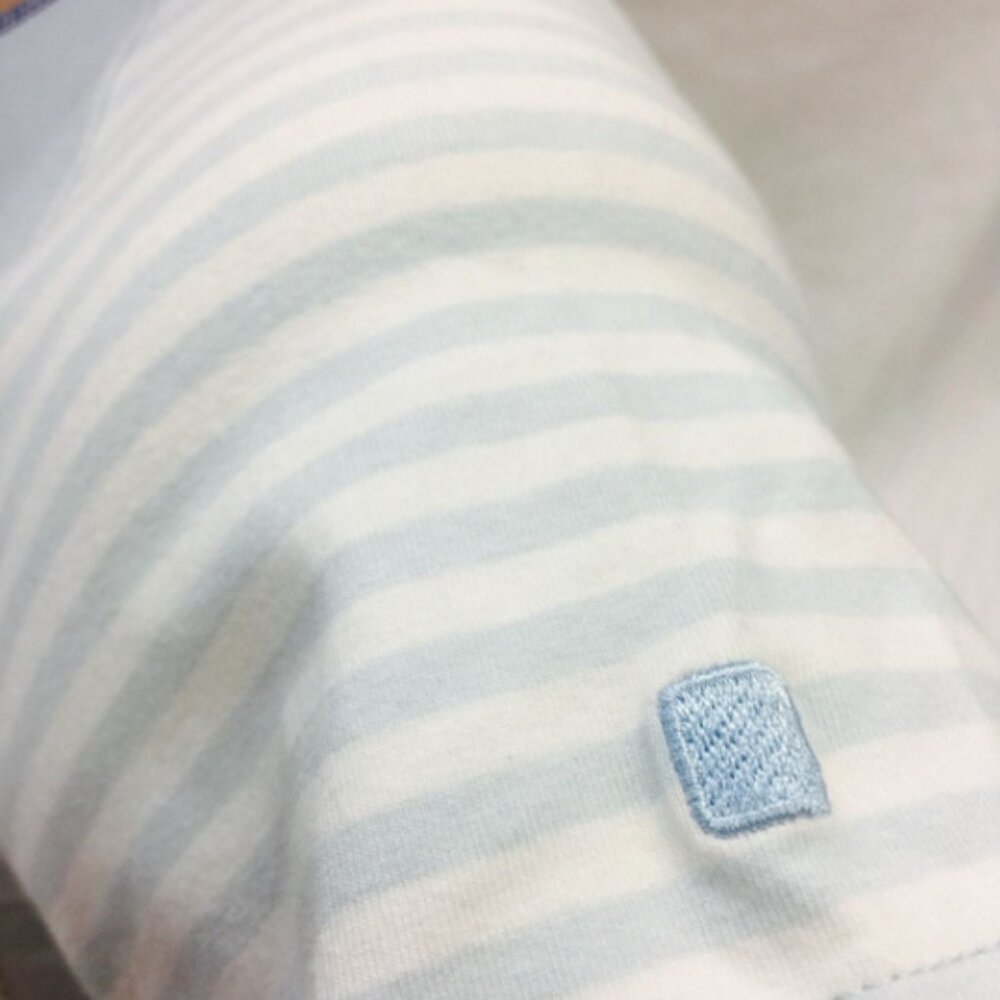 Women’s Azzure Denim Tee Shirt Sky | White | Turquoise NWT - Picture 3 of 6